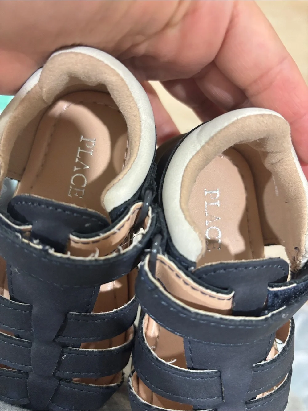 The Children's Place Black Strappy Fisherman Sandals
